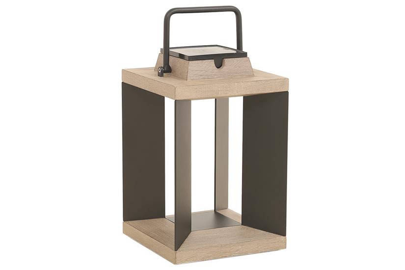 LES JARDINS Aix-en-Provence - TECKALU Lanterne d&#39;ext&#233;rieur solaire Ht.36.5cm col.Alu noir