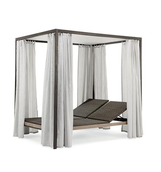 ETHIMO ALLAPERTO MOUNTAIN Daybed &#224; baldaquinTeck&amp;M&#233;tal
