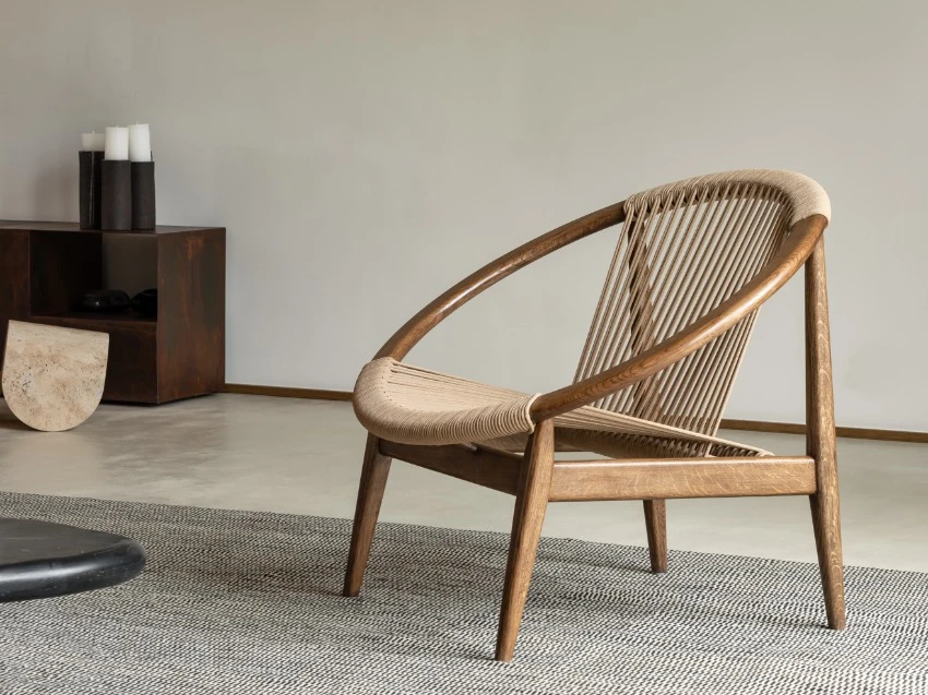 VINCENT SHEPPARD NORMA Fauteuil Lounge d&#39;int&#233;rieur col.CH&#202;NE TEINT&#201;