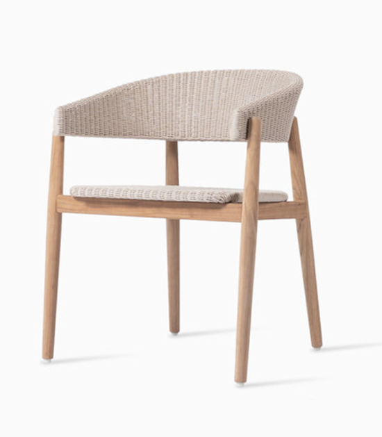 VINCENT SHEPPARD-MONA Fauteuil repas col.Untreated Teak