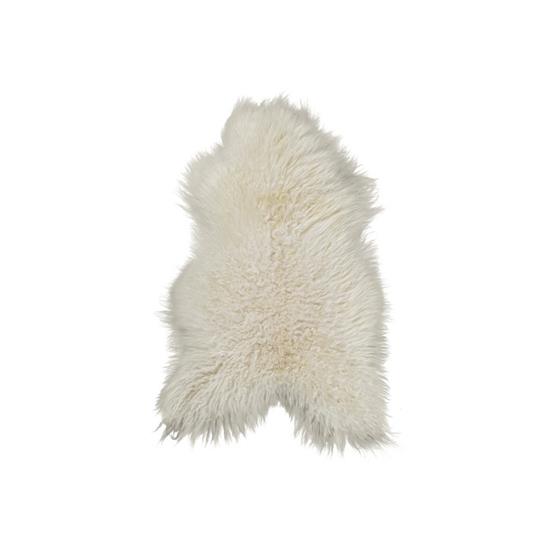 MAISON THURET Peau naturelle de Mouton islandais Blanche Fris&#233;e